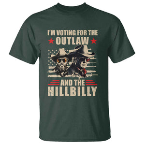 Trump Vance 2024 T Shirt Vintage Flag Outlaw Hillbilly '24 TS10 Dark Forest Green Print Your Wear