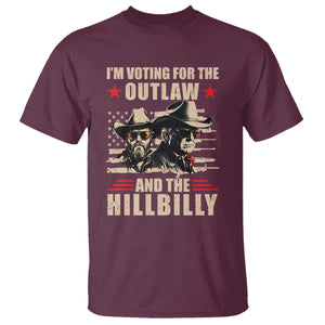 Trump Vance 2024 T Shirt Vintage Flag Outlaw Hillbilly '24 TS10 Maroon Print Your Wear