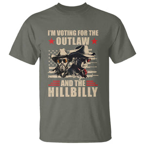 Trump Vance 2024 T Shirt Vintage Flag Outlaw Hillbilly '24 TS10 Military Green Print Your Wear