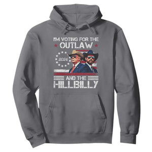 Trump Vance '24 Hoodie Trump I'm Voting For The Outlaw And Hillbilly TS10 Charcoal Print Your Wear