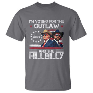 Trump Vance '24 T Shirt Trump I'm Voting For The Outlaw And Hillbilly TS10 Charcoal Print Your Wear