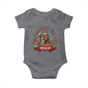 Western Christmas Baby Onesie Howdy Country Christmas Horse Xmas Cheer TS10 Charcoal Print Your Wear