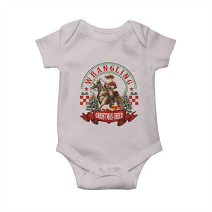 Western Christmas Baby Onesie Howdy Country Christmas Horse Xmas Cheer TS10 Ice Gray Print Your Wear