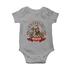 Western Christmas Baby Onesie Howdy Country Christmas Horse Xmas Cheer TS10 Sport Gray Print Your Wear