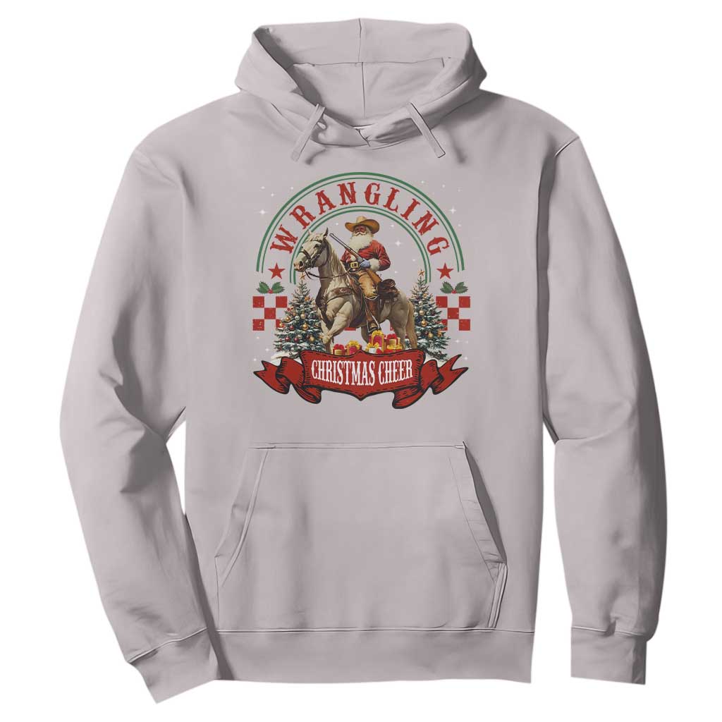 Western Christmas Hoodie Howdy Country Christmas Horse Xmas Cheer TS10 Ice Gray Print Your Wear