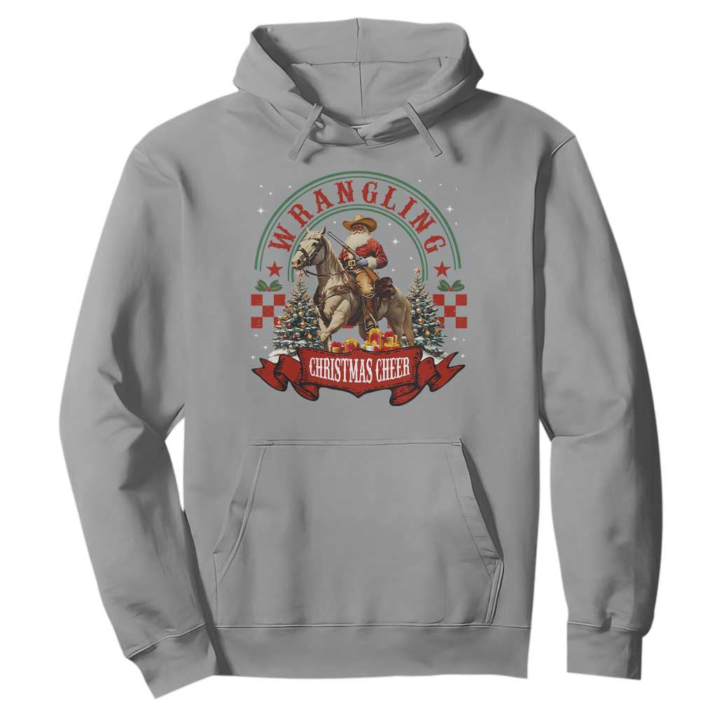 Western Christmas Hoodie Howdy Country Christmas Horse Xmas Cheer TS10 Sport Gray Print Your Wear