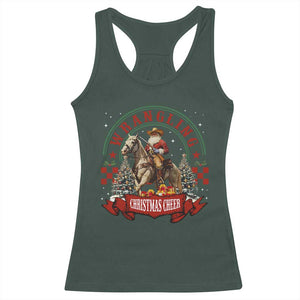 Western Christmas Racerback Tank Top Howdy Country Christmas Horse Xmas Cheer TS10 Dark Forest Green Print Your Wear