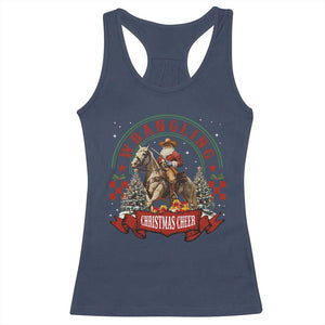 Western Christmas Racerback Tank Top Howdy Country Christmas Horse Xmas Cheer TS10 Navy Print Your Wear