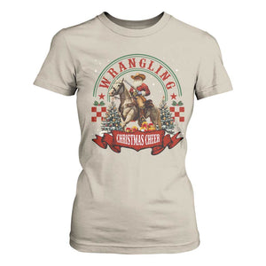 Western Christmas T Shirt For Women Howdy Country Christmas Horse Xmas Cheer TS10 Sand Print Your Wear