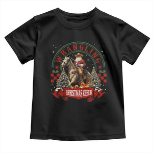 Western Christmas Toddler T Shirt Howdy Country Christmas Horse Xmas Cheer TS10 Black Print Your Wear