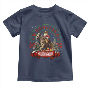 Western Christmas Toddler T Shirt Howdy Country Christmas Horse Xmas Cheer TS10 Navy Print Your Wear