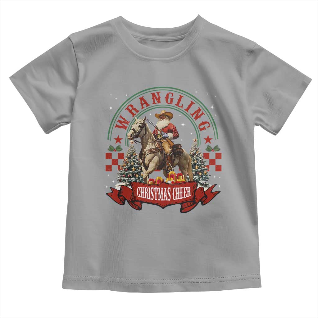 Western Christmas Toddler T Shirt Howdy Country Christmas Horse Xmas Cheer TS10 Sport Gray Print Your Wear
