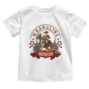 Western Christmas Toddler T Shirt Howdy Country Christmas Horse Xmas Cheer TS10 White Print Your Wear