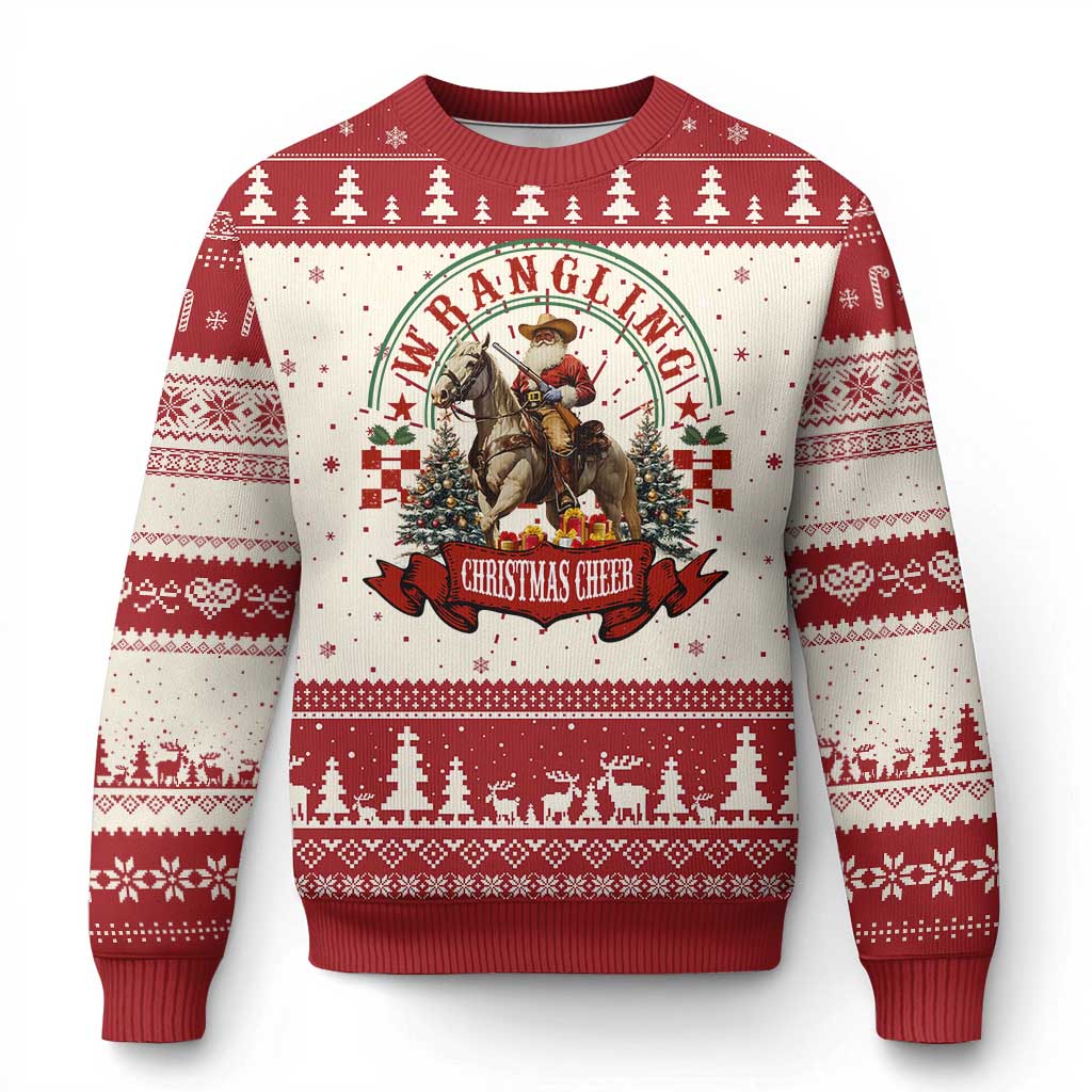 Western Ugly Christmas Sweater Howdy Country Christmas Horse Xmas Cheer TS10 Red Print Your Wear