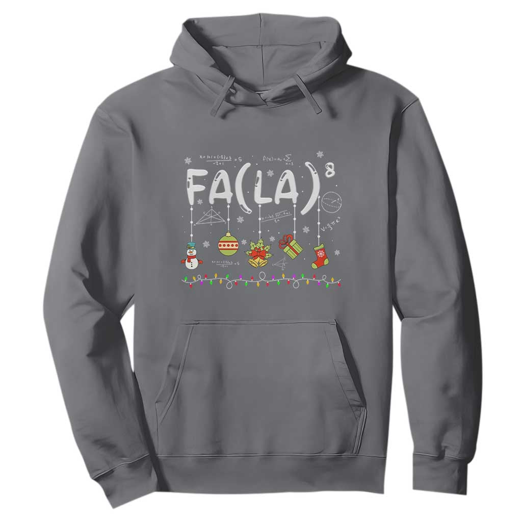 Funny Christmas Hoodie FA (LA)8 Funny Xmas Santa Fa La Math Teacher Student TS10 Charcoal Print Your Wear