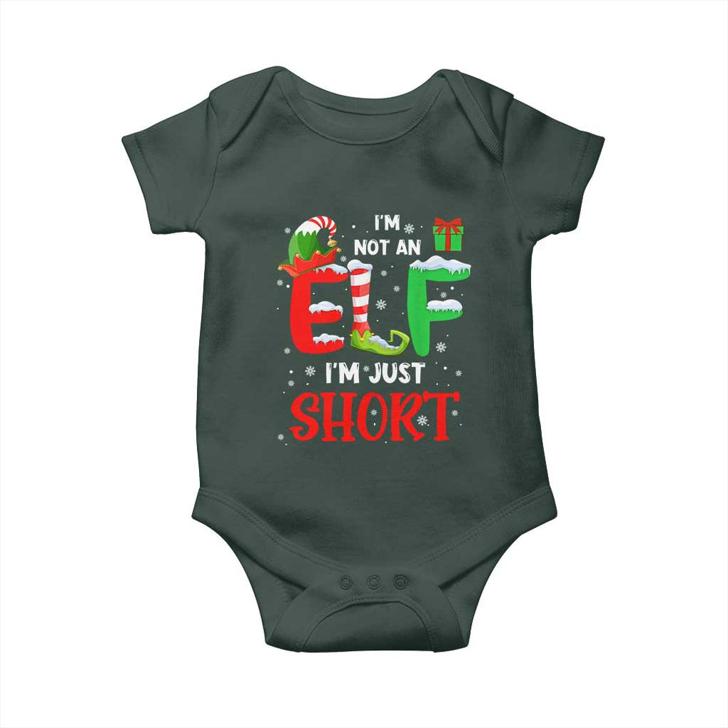 Funny Christmas Baby Onesie I'm Not An Elf Just Short Xmas TS10 Print Your Wear