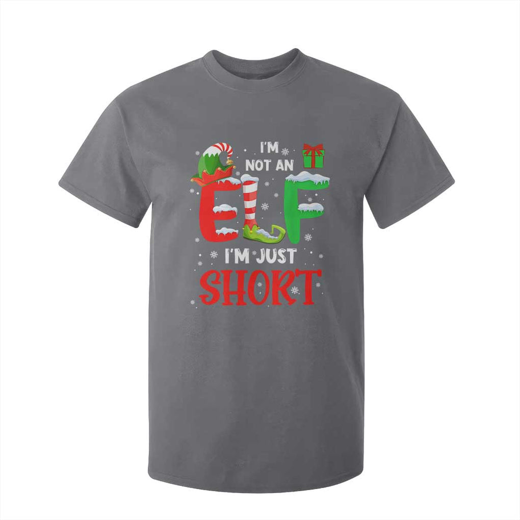 Funny Christmas T Shirt For Kid I'm Not An Elf Just Short Xmas TS10 Charcoal Print Your Wear