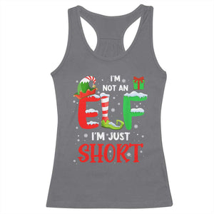 Funny Christmas Racerback Tank Top I'm Not An Elf Just Short Xmas TS10 Charcoal Print Your Wear
