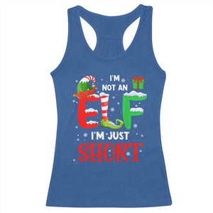 Funny Christmas Racerback Tank Top I'm Not An Elf Just Short Xmas TS10 Royal Blue Print Your Wear