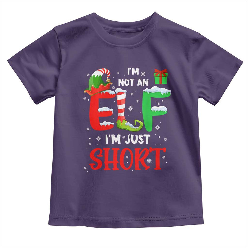 Funny Christmas Toddler T Shirt I'm Not An Elf Just Short Xmas TS10 Purple Print Your Wear