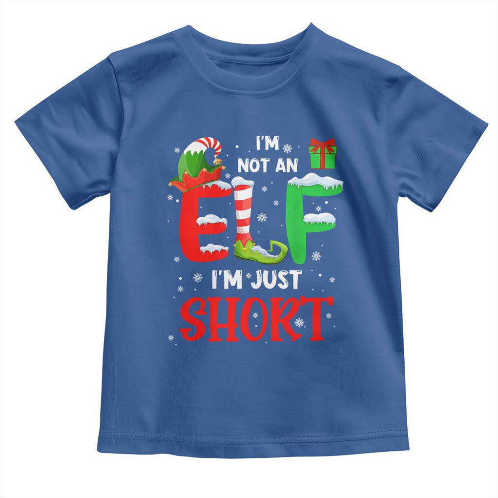 Funny Christmas Toddler T Shirt I'm Not An Elf Just Short Xmas TS10 Royal Blue Print Your Wear