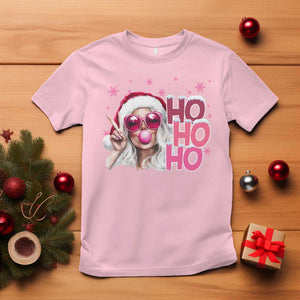 Christmas Couple Matching T Shirt Pink Mrs Claus Ho Ho Ho TS10 Light Pink Print Your Wear