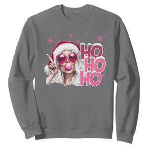 Christmas Couple Matching Sweatshirt Pink Mrs Claus Ho Ho Ho TS10 Charcoal Print Your Wear