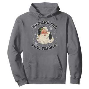 Funny Xmas Santa Hoodie Nothing For You Whore Christmas Joke Gift TS10 Charcoal Print Your Wear