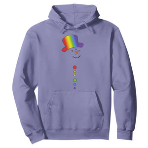 LGBTQ Christmas Hoodie Rainbow Gay Pride Holiday Snowman TS10 Violet Print Your Wear