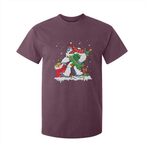 Funny Bigfoot Christmas T Shirt For Kid Believe Winter Yeti Santa Hat Sasquatch Loves Xmas Tree Lights TS10 Maroon Print Your Wear