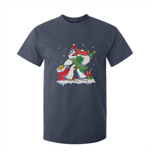 Funny Bigfoot Christmas T Shirt For Kid Believe Winter Yeti Santa Hat Sasquatch Loves Xmas Tree Lights TS10 Navy Print Your Wear