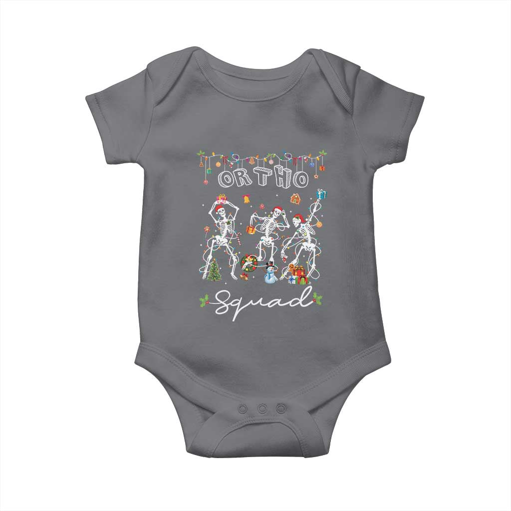 Ortho Nurse Doctor Christmas Baby Onesie Skeletons Orthopedics Nurse Rn Crew TS10 Charcoal Print Your Wear