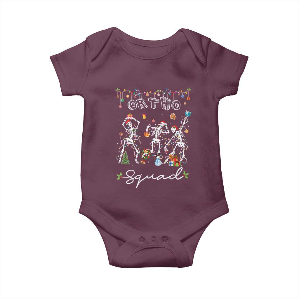 Ortho Nurse Doctor Christmas Baby Onesie Skeletons Orthopedics Nurse Rn Crew TS10 Maroon Print Your Wear