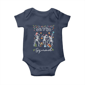 Ortho Nurse Doctor Christmas Baby Onesie Skeletons Orthopedics Nurse Rn Crew TS10 Navy Print Your Wear