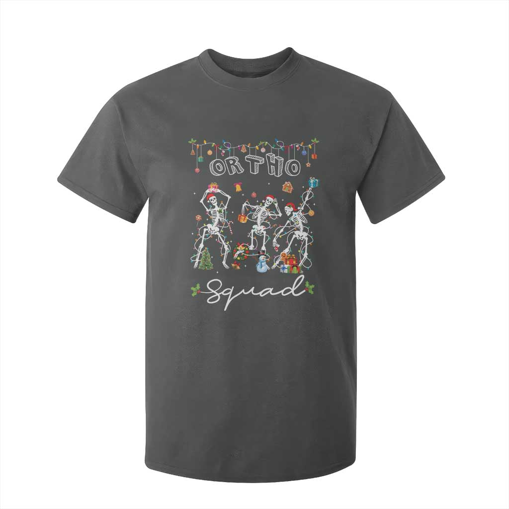 Ortho Nurse Doctor Christmas T Shirt For Kid Skeletons Orthopedics Nurse Rn Crew TS10 Dark Heather Print Your Wear