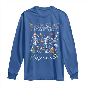 Ortho Nurse Doctor Christmas Long Sleeve Shirt Skeletons Orthopedics Nurse Rn Crew TS10 Royal Blue Print Your Wear