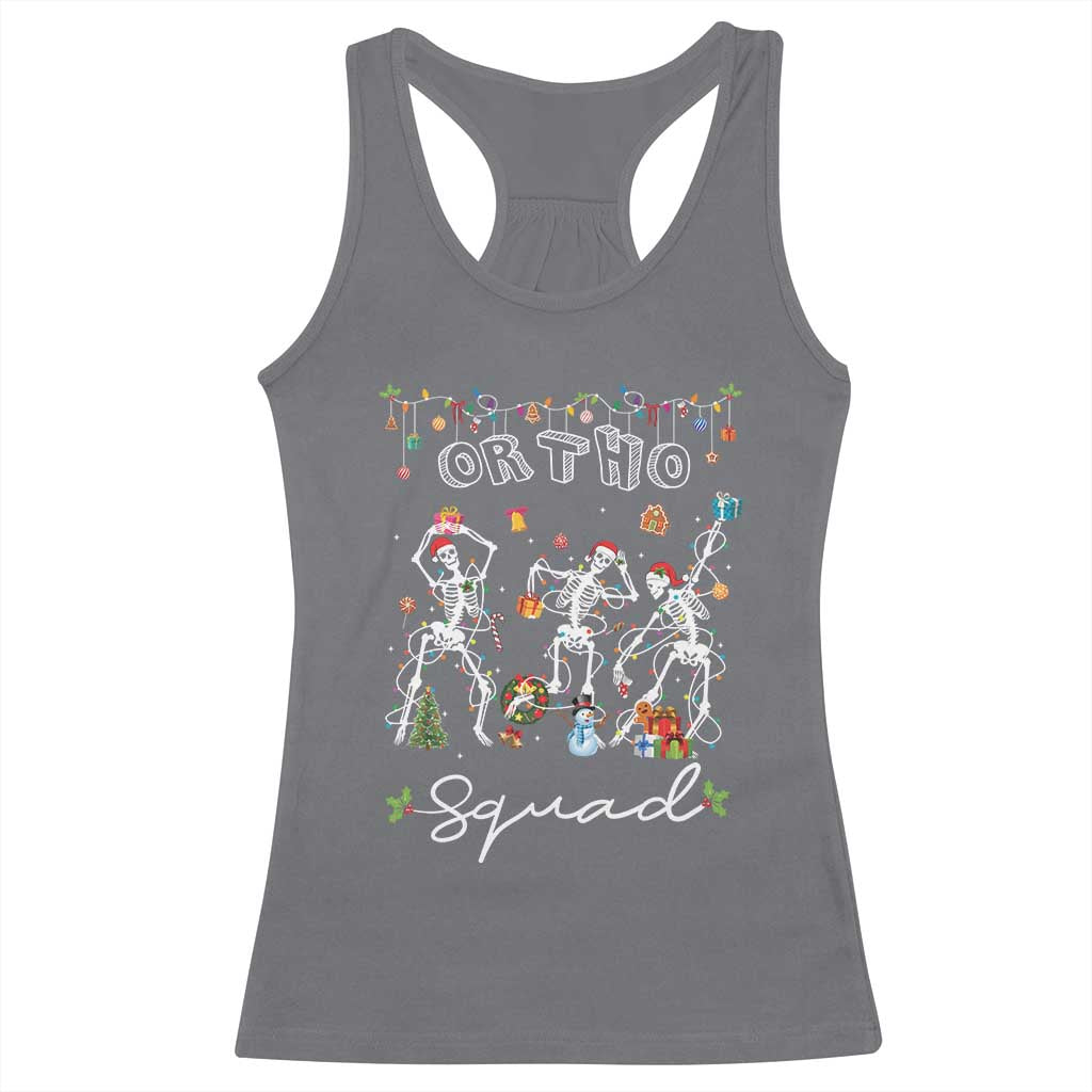 Ortho Nurse Doctor Christmas Racerback Tank Top Skeletons Orthopedics Nurse Rn Crew TS10 Charcoal Print Your Wear