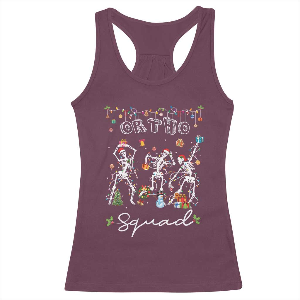 Ortho Nurse Doctor Christmas Racerback Tank Top Skeletons Orthopedics Nurse Rn Crew TS10 Maroon Print Your Wear