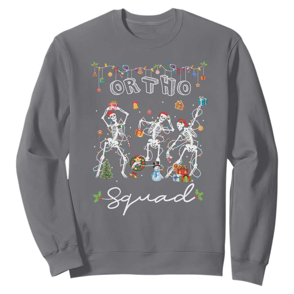 Ortho Nurse Doctor Christmas Sweatshirt Skeletons Orthopedics Nurse Rn Crew TS10 Charcoal Print Your Wear