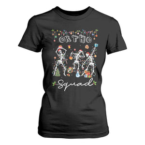 Ortho Nurse Doctor Christmas T Shirt For Women Skeletons Orthopedics Nurse Rn Crew TS10 Black Print Your Wear