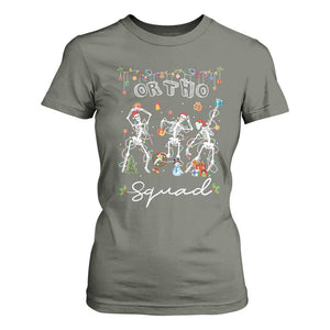 Ortho Nurse Doctor Christmas T Shirt For Women Skeletons Orthopedics Nurse Rn Crew TS10 Military Green Print Your Wear