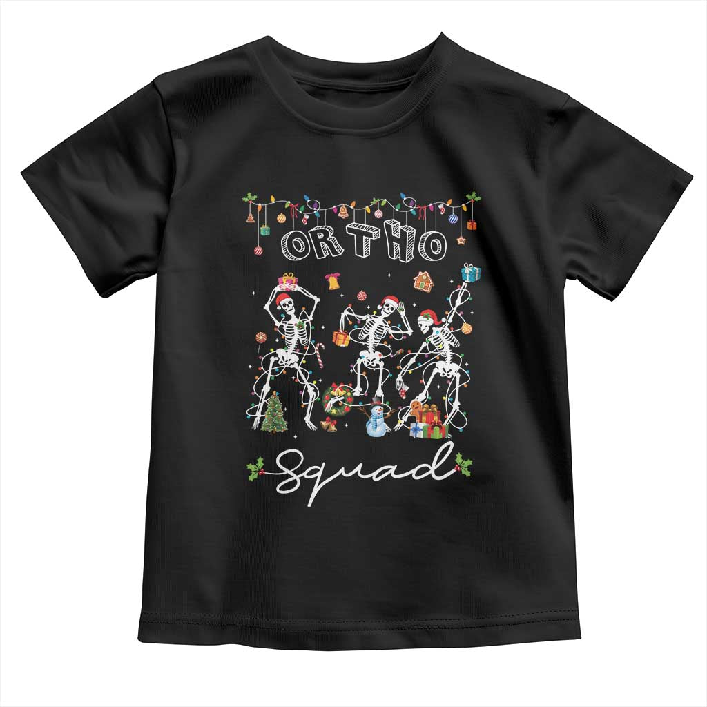 Ortho Nurse Doctor Christmas Toddler T Shirt Skeletons Orthopedics Nurse Rn Crew TS10 Black Print Your Wear