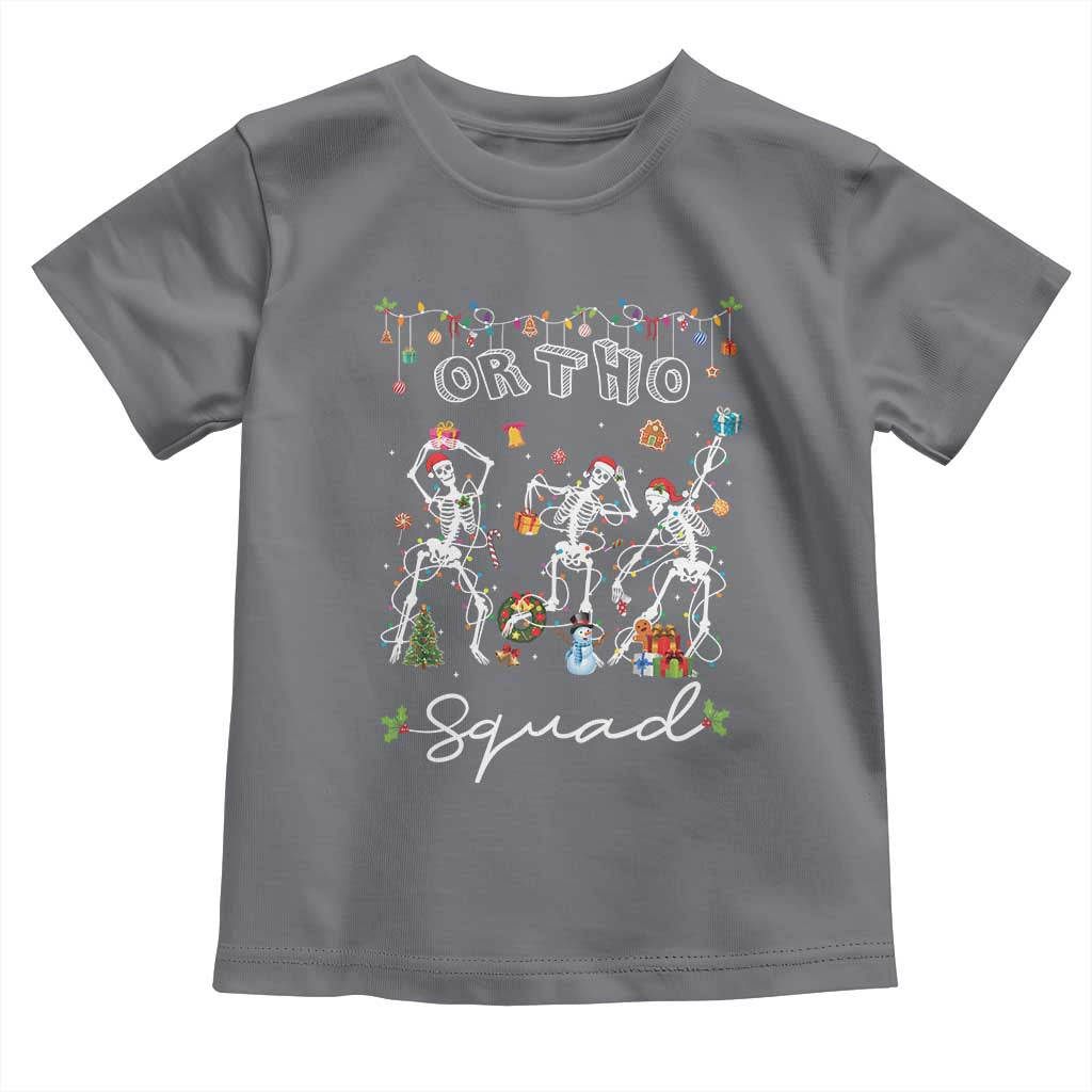 Ortho Nurse Doctor Christmas Toddler T Shirt Skeletons Orthopedics Nurse Rn Crew TS10 Charcoal Print Your Wear