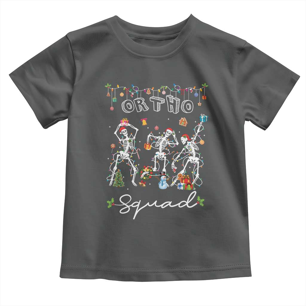 Ortho Nurse Doctor Christmas Toddler T Shirt Skeletons Orthopedics Nurse Rn Crew TS10 Dark Heather Print Your Wear