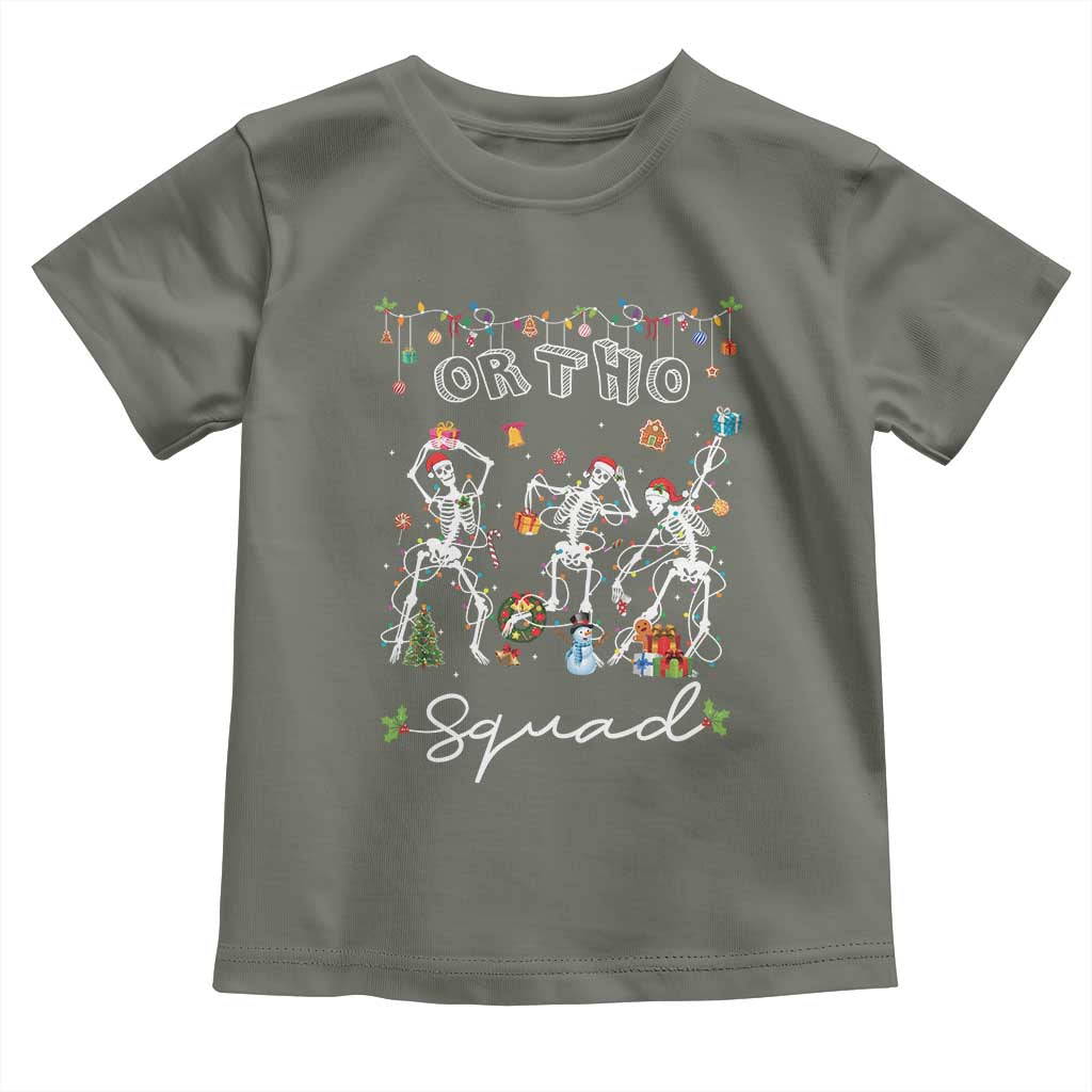 Ortho Nurse Doctor Christmas Toddler T Shirt Skeletons Orthopedics Nurse Rn Crew TS10 Military Green Print Your Wear