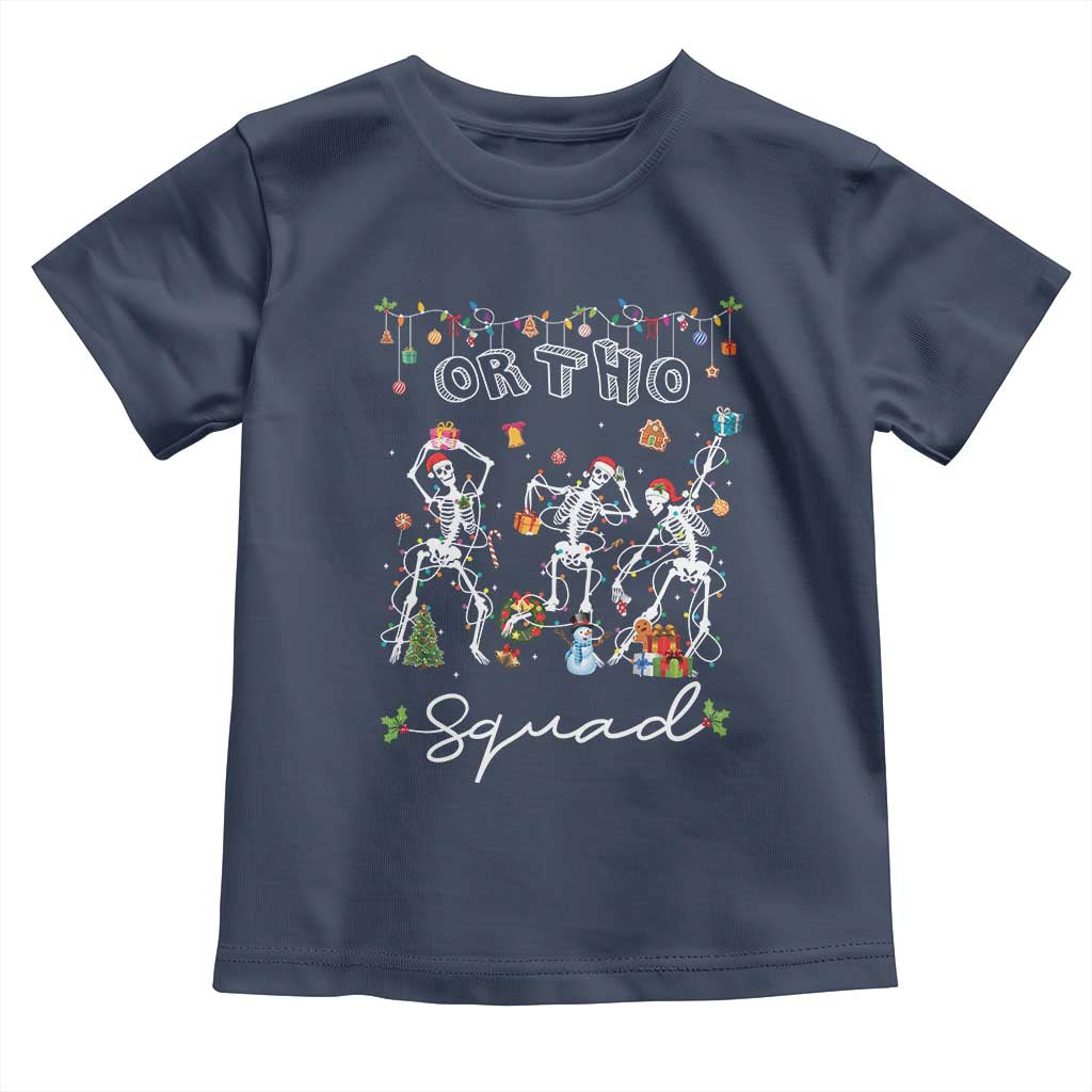 Ortho Nurse Doctor Christmas Toddler T Shirt Skeletons Orthopedics Nurse Rn Crew TS10 Navy Print Your Wear