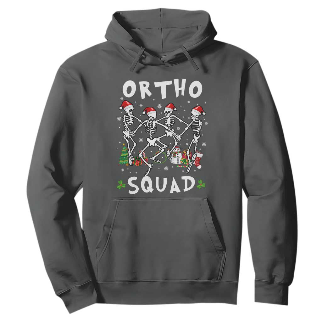 Funny Christmas Ortho Nurse Hoodie Xmas Dancing Skeleton Orthopedics PICU Icu Nurse Rn Crew TS10 Dark Heather Print Your Wear