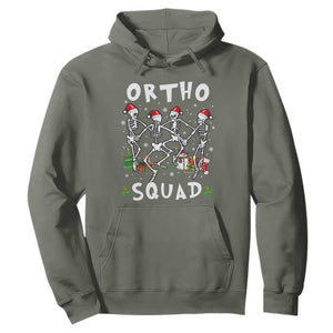 Funny Christmas Ortho Nurse Hoodie Xmas Dancing Skeleton Orthopedics PICU Icu Nurse Rn Crew TS10 Military Green Print Your Wear