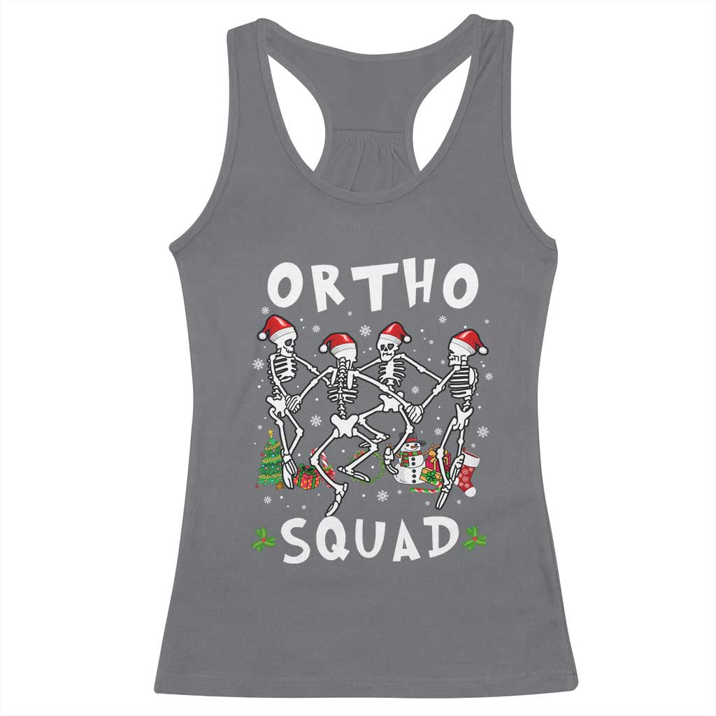 Funny Christmas Ortho Nurse Racerback Tank Top Xmas Dancing Skeleton Orthopedics PICU Icu Nurse Rn Crew TS10 Charcoal Print Your Wear