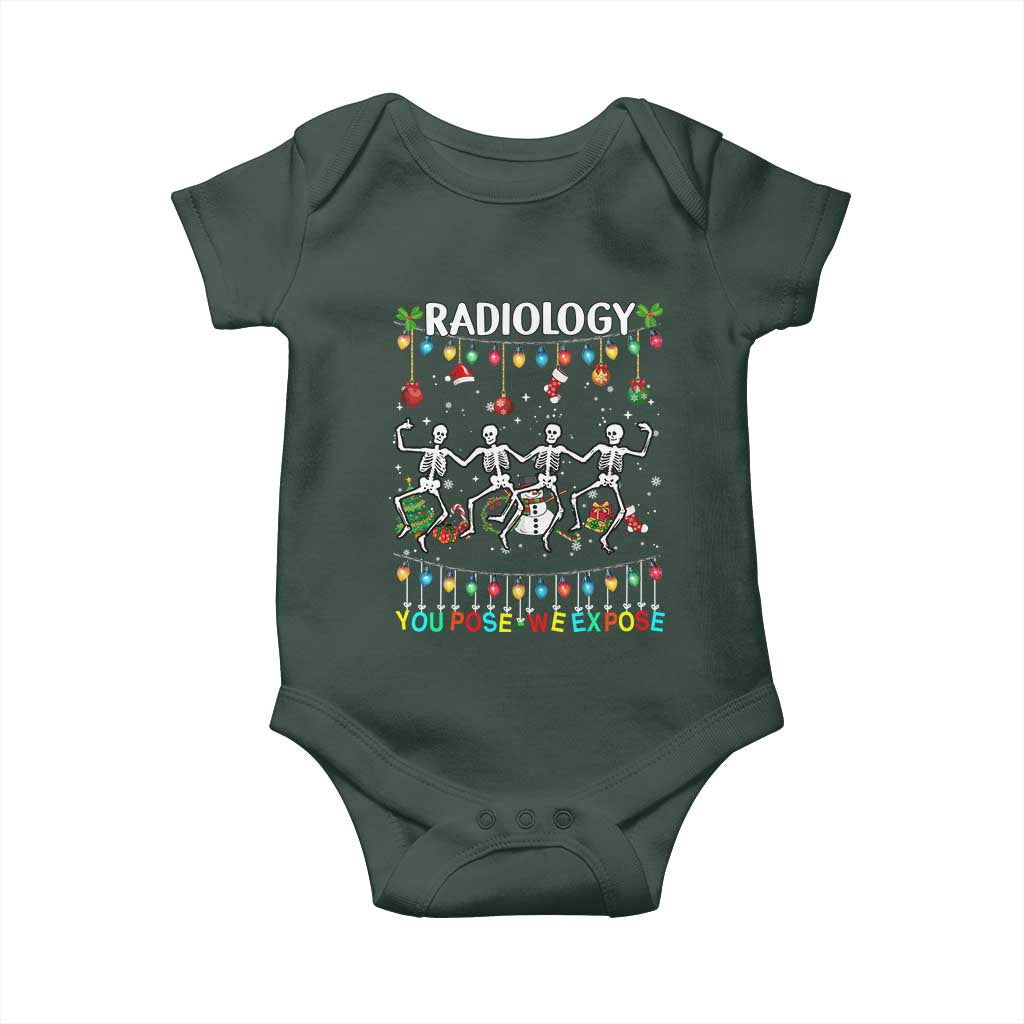 Christmas Radiologic Technologist Baby Onesie Radiology You Pose We Expose Dancing Skeletons Dance Xray Rad Tech TS10 Print Your Wear